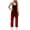 #09 Wine 【Stock up on Your Favorite Colors】, variant on Women's Casual Cold Shoulder Jumpsuit with Wide Leg Pants, Functional Side Pockets, Perfect for Summer Vacation, Beach Outing, or Daily Lounge, Versatile | CSEONE,Black L
