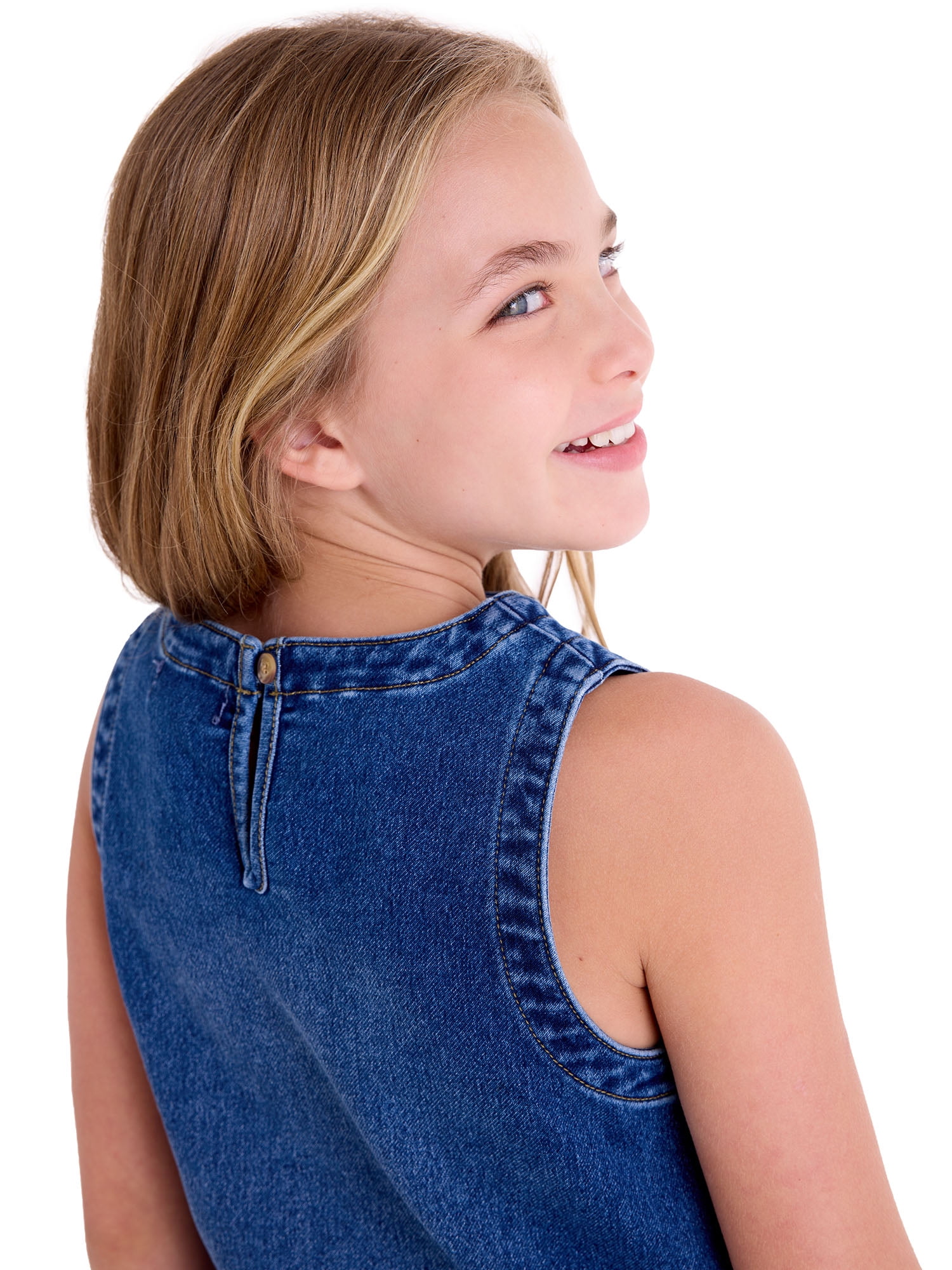 U.S. Polo Assn. Girls Knit Denim Top, Sizes 4-18
