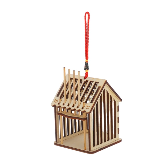 1Pcs Wooden Cricket Cage Multi Color House Shaped for Indoor Use Crickets