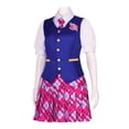 thumbnail image 4 of Conjunto De Uniforme Escolar Abrigo de mujer Camisa Chaleco Falda Ropa de Halloween Slim Fit Traje de festival plisado Ygjytge L Azul para Mujer, 4 of 9