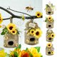 thumbnail image 1 of Adorno de cuerda tejida para el árbol de Pascua Adorno redondo de panal de girasol, regalo de decoración para el hogar amarillo 12x10cm, no tejido y duradero para la decoración primaveral, 1 of 6