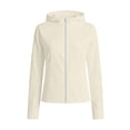 thumbnail image 6 of Women's UPF 50+ Sun Protection Rash Guard Long Sleeve Zip Hoodie Jacket Lightweight Hiking Outdoor Shirts Womens Workout Summer Tunic Blouses, 6 of 7