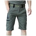 thumbnail image 2 of Men's Outdoor Capri Pants Summer Training Shorts With Webbing Waist, 2 of 4