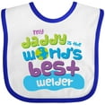 thumbnail image 3 of Inktastic Daddy Worlds Best Welder Boys or Girls Baby Bib, 3 of 4
