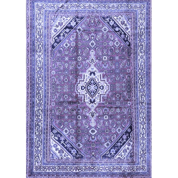 Ahgly Company Indoor Rectangle Persian Blue Traditional Area Rugs, 7' x 10'