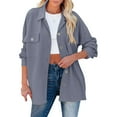 thumbnail image 2 of Summer Tops for Women, Women'S Tops, Stylish Women's Button Down Casual Shirt Jacket with Pockets Long Sleeve Versatile Tops for Everyday Wear and Trendy Outfits, 2 of 7