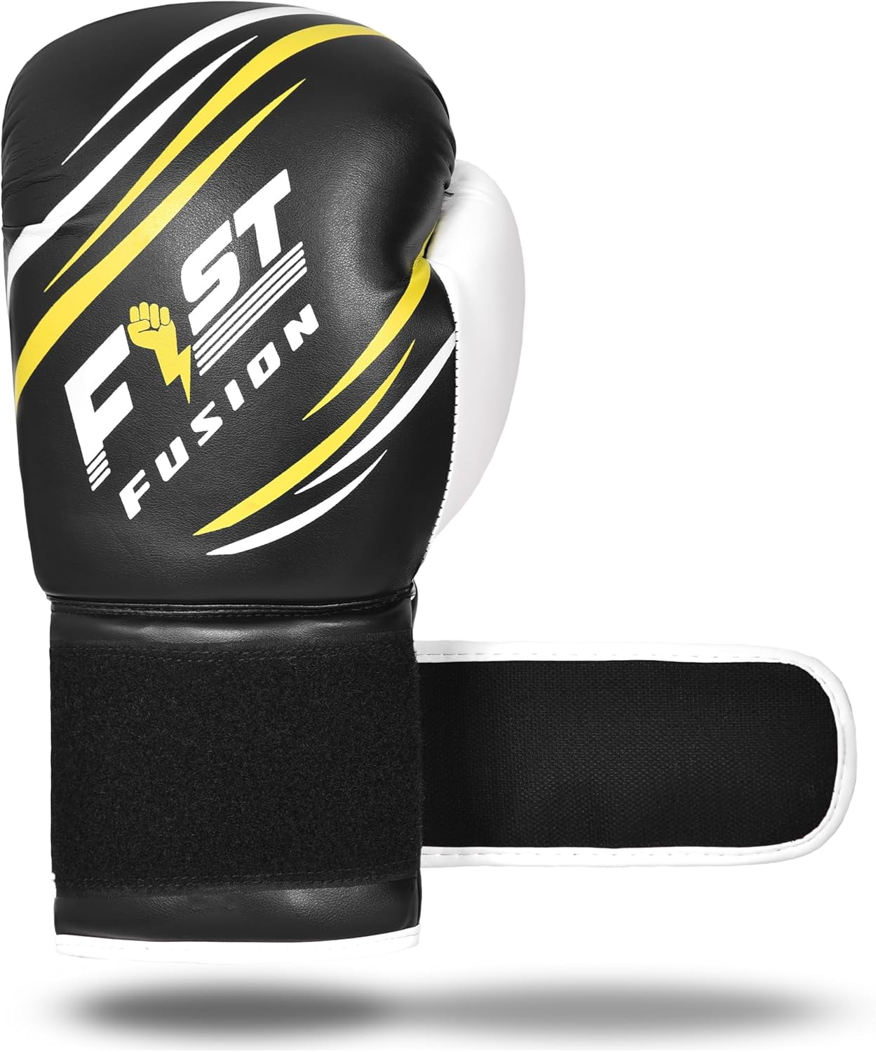 FIST FUSION Boxing Gloves, Pro Training Sparring, Maya Hide Leather, Muay Thai MMA Kickboxing, Men Women Adult, Heavy Punching Bag Focus Mitts Pads Workout, Multi Layered, 8 10 12 14 Oz