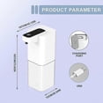 thumbnail image 3 of Automatic Foam Soap Dispenser, 400ml Usb Rechargeable Wall Mounted Soap Dispenser Ipx4 Waterproof Base For Bathroom Kitchen School Office, 3 of 5