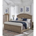 thumbnail image 2 of Meadowbrook Beige Antique Sand Wood Farmhouse King Size Arched Panel Bed, 2 of 2