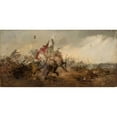 thumbnail image 2 of Tadeusz Rybkowski 14x9 Black Ornate Wood Framed Double Matted Museum Art Print Titled: Battle of Vienna, Sketch (1875), 2 of 5