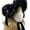 A, variant on Victorian Lace Trim Straw Hat Dark Series Headwear Large Bowknot Bonnet Hat For Amime Theme Event Photography Headpiece