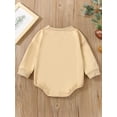 thumbnail image 3 of Seyurigaoka Baby Boys Girls Romper Tops Long Sleeve Crew Neck Pullover Tops Letters Rugby Print Bodysuit for Casual Daily, 3 of 9