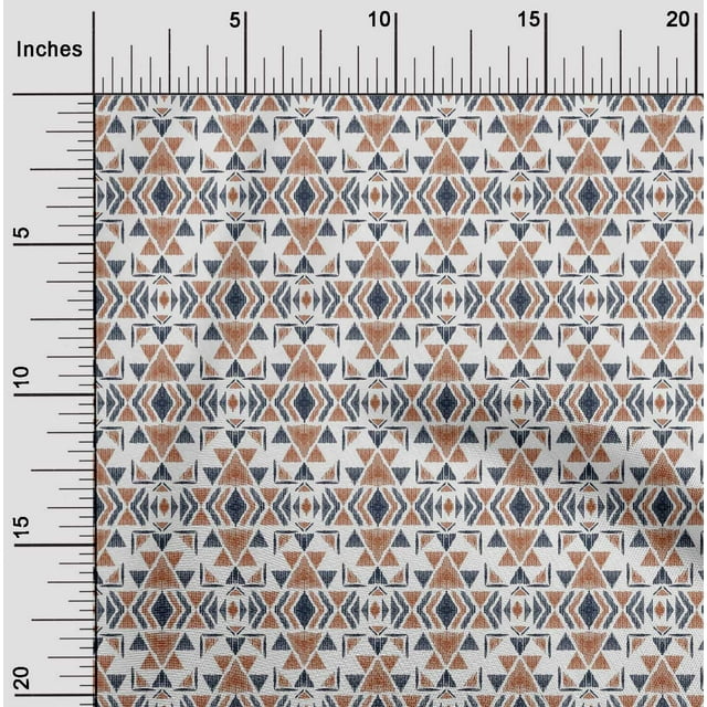 oneOone Tissu Jersey Viscose Triangle Imprimé Ikat BTY 60 Pouces de Large
