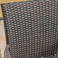 thumbnail image 2 of Pablo Outdoor 5 Piece Industrial Wood and Wicker Square Dining Set, Multi Brown, Teak, 2 of 7