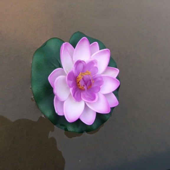 Artificial Floating Foam Lotus Flowers Water Lily Pond Plants Home Garden Decoration 4" Dia 9 Colors