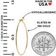 thumbnail image 5 of Humble Chic Small Hoop Earrings for Women - Lightweight Hoops, 18K Gold Plated - 1 inch, 5 of 9