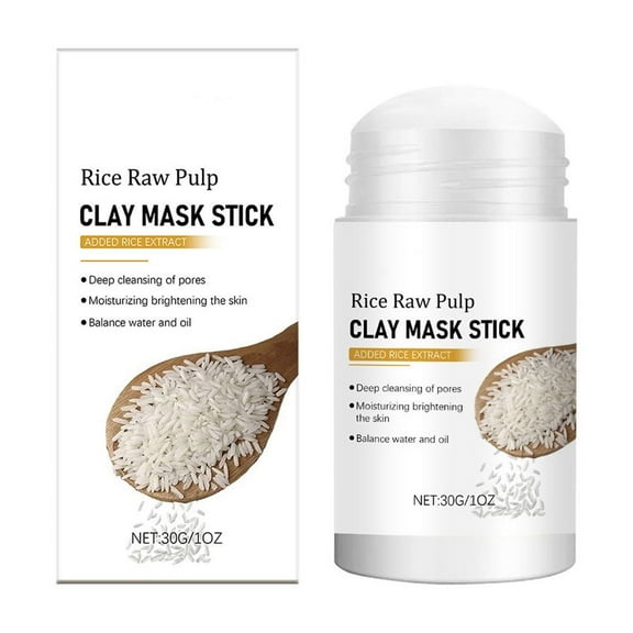 HYLLai Rice Mud Mask Stick, Deep Cleansing, Hydrating & Pore Purifying, Smearable Clay Mask for All Skin Types, 30g