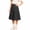 Black, variant on Girls Pleated School Skirt Knee Length A Line High Waist Uniform Skirt Classic Midi Skater Skirt for Students Back to School Outfit Comfortable Soft Fabric Casual Daily Wear