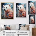 thumbnail image 4 of Designart "Pastel Hued Polar Bear Tranquility" Animals Bear Floater Framed Wall Decor, 4 of 5