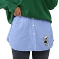 thumbnail image 1 of Gibobby Falda de tul Minifalda interior para mujer, falda inferior, falda de extensión de camisa de barrido con botones, extensión de camisa, parte superior inferior(Azul, S), 1 of 4