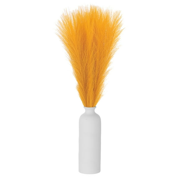 30PCS Faux Pampas Grass Decor, 17"/43cm Artificial Fluffy Grass Stems Fake Dried Flowers , Gold