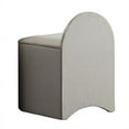 thumbnail image 4 of Saltoro Sherpi 3 Drawer Fabric Upholstered Wooden Vanity Desk with Padded Stool, Gray, 4 of 8