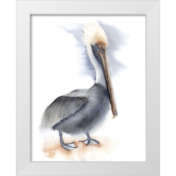 Shefranov, Olga 20x24 White Modern Wood Framed Museum Art Print Titled - Pelican