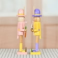 thumbnail image 6 of 2026 Easter Bunny Nutcracker A, 12" Wooden Rabbit Nutcracker Figurines with Egg, Carrot & Floral Accents, Easter Tabletop Decor for Home Office, Mantel Shelf Display, Easter Gifts for Kids & Family, 6 of 8