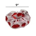 thumbnail image 3 of Handmade Red Lip Embroidered Organza Hair Scrunchie, 3 of 5