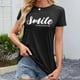 thumbnail image 2 of Camiseta informal de manga corta con cuello en V y estampado para mujer - Poliéster y spandex, transpirable, diseño floral - Top de moda para verano/otoño, 2 of 6