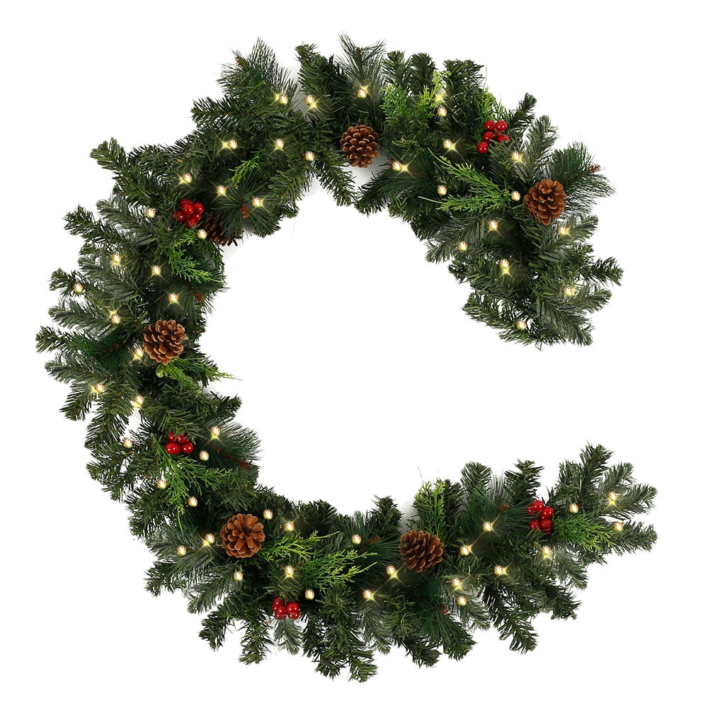 Gotydi PreLit Christmas Garlands with LED Light Illuminated with