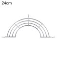 thumbnail image 2 of 24/26/28/30cm Stainless Steel Semi-circular Frying Pan Oil Drain Rack Shelf, 2 of 5