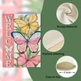 thumbnail image 3 of Welcome Spring Summer Butterfly Decorative Garden Flag, Daisy Flowers Floral Pink Yard Outside Decorations, Farmhouse Outdoor Small Home Decor Double Sided 12.5x18, 3 of 6