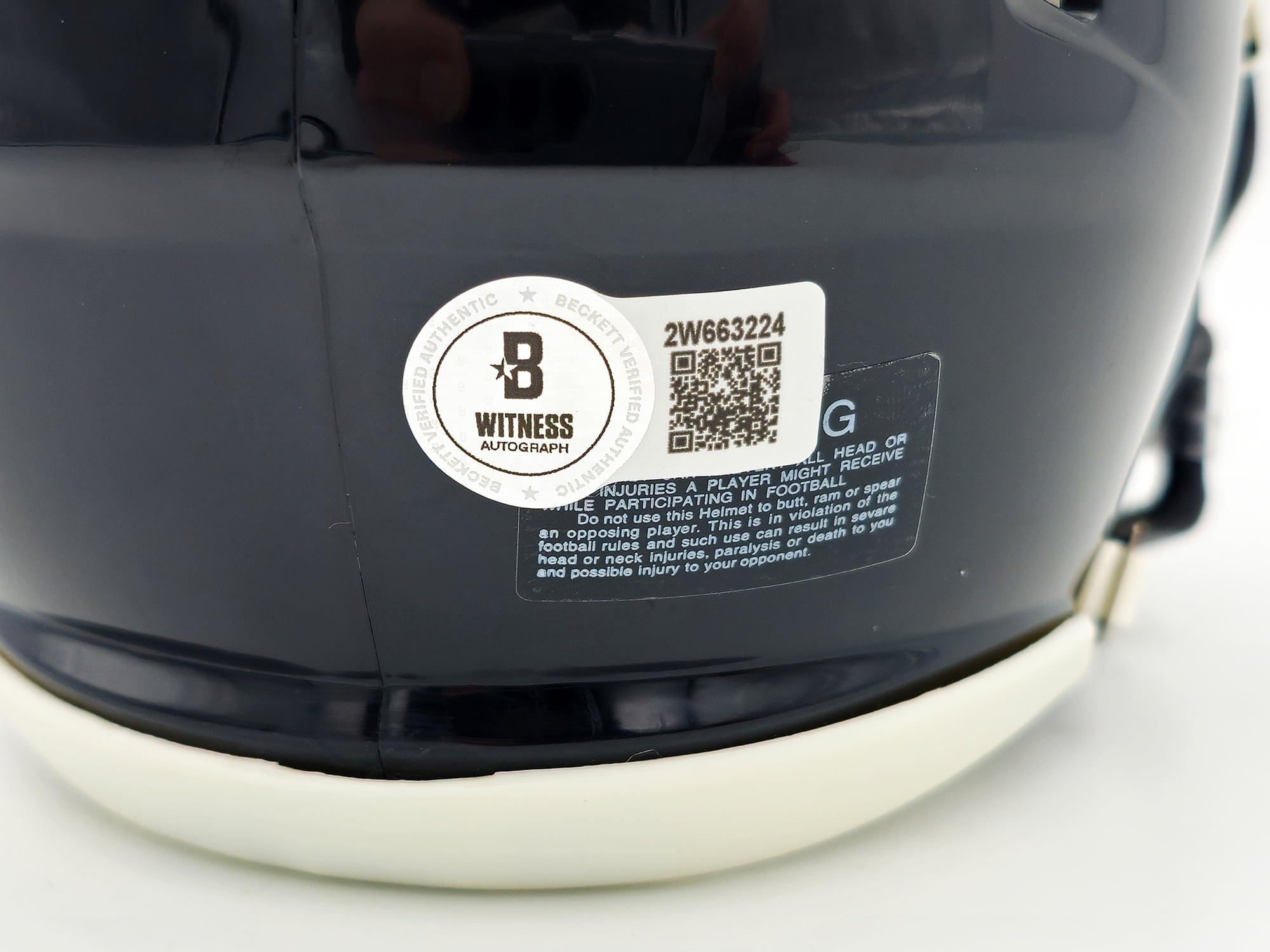 Brandon Graham Autographed Philadelphia Eagles 2022 Alternate Black Speed Mini Helmet Beckett BAS Witness 238572
