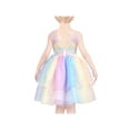 thumbnail image 1 of Girls Dress Multicolor Rainbow Bow Tie Butterfly Tulle Party Princess 8 Years, 1 of 7