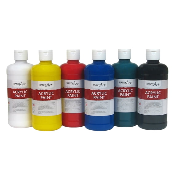 Rock Paint & Handy Art RPC881055 16 oz Handy Art Acrylic Paint, Set of 6