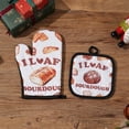 thumbnail image 4 of LWVITH 2-Piece Bread Shaped Oven Mitt and Pot Holder Set Heat Resistant Kitchen Glove for Baking Grilling Cute Kitchen Decor Non Slip Cotton Mitt 8 Inch for Hot Dishes, 4 of 6