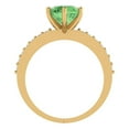 thumbnail image 4 of Clara Pucci 14K Yellow Gold 1.71ct Green Solitaire with Accents Ring, 4 of 8