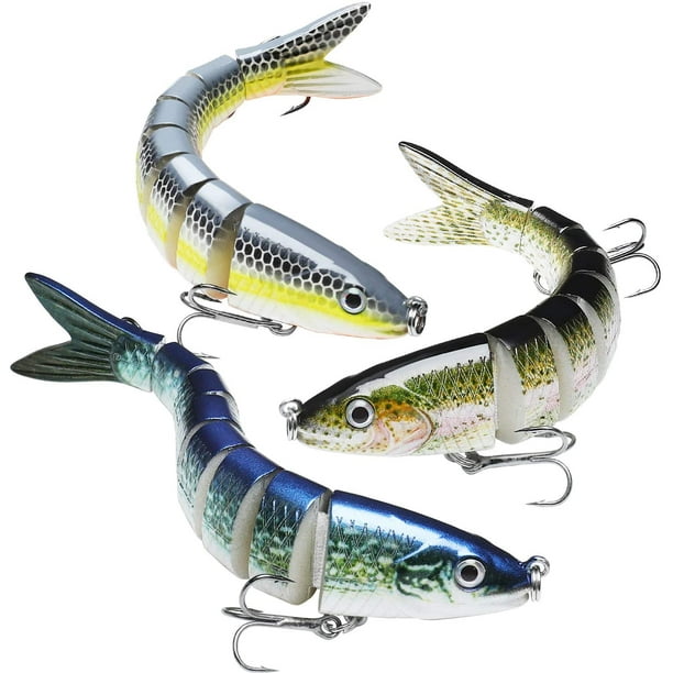 GOTOUR Fishing Lures, Lifelike Multi Jointed Swimbait, Slow