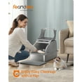 thumbnail image 2 of Feandrea Stainless Steel Cat Litter Box with Flip Lid, XL Enclosed Litter Box for Cats up to 15 kg, with Leak-Proof Design, Scoop, Brush, Dual Entry, Dove Gray, 2 of 7