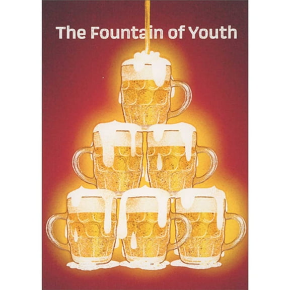Avanti Press Fountain Of Beer A*Press Funny Masculine Birthday Card