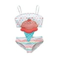 thumbnail image 2 of Lilgiuy Toddler Baby Girls Summer Cute Cartoon Lce Cream Polka Dots Stripe Print One-piece Swimsuit for 2022, 2 of 8