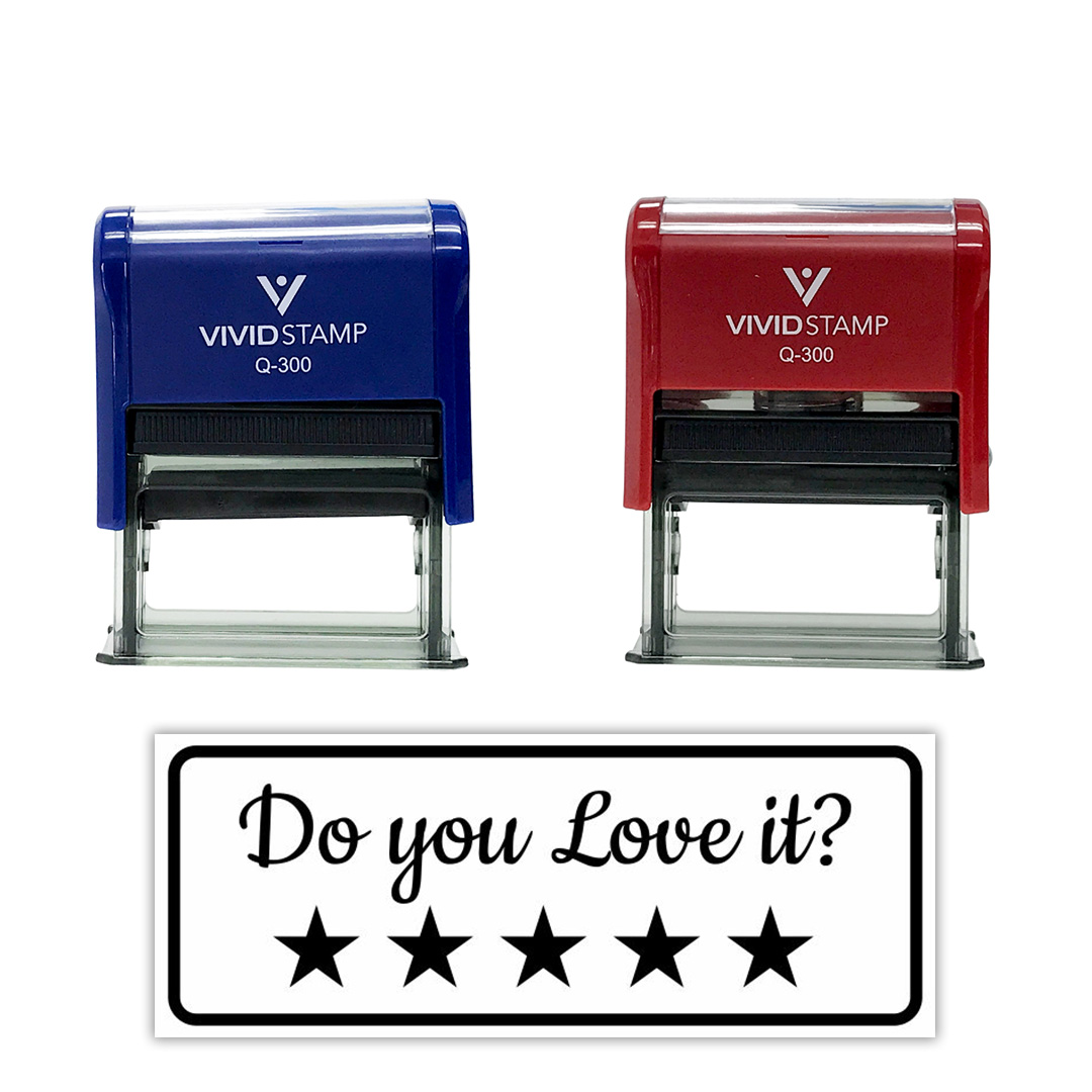 (3 pack) All Quality Do You Love It? Self-Inking Rubber Stamp | Business and Packaging Stamps (Black Ink) - Q-300