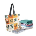 thumbnail image 2 of FORMRS Womens Canvas Tote Bag with Zipper Inner Pocket Shoulder Handbag, Cartoon Plants, 2 of 7