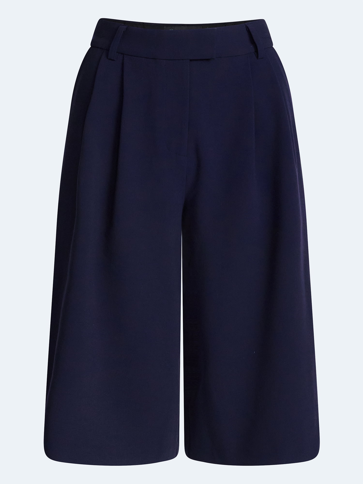 Devil Wears Prada Scoop Collection Women’s High Rise Pleated Culottes, 15" Inseam, Sizes 0-20