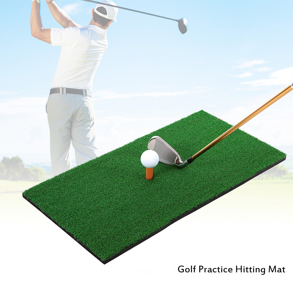 Residential Practice Hitting Mat Rubber Tee Holder Realistic Grass