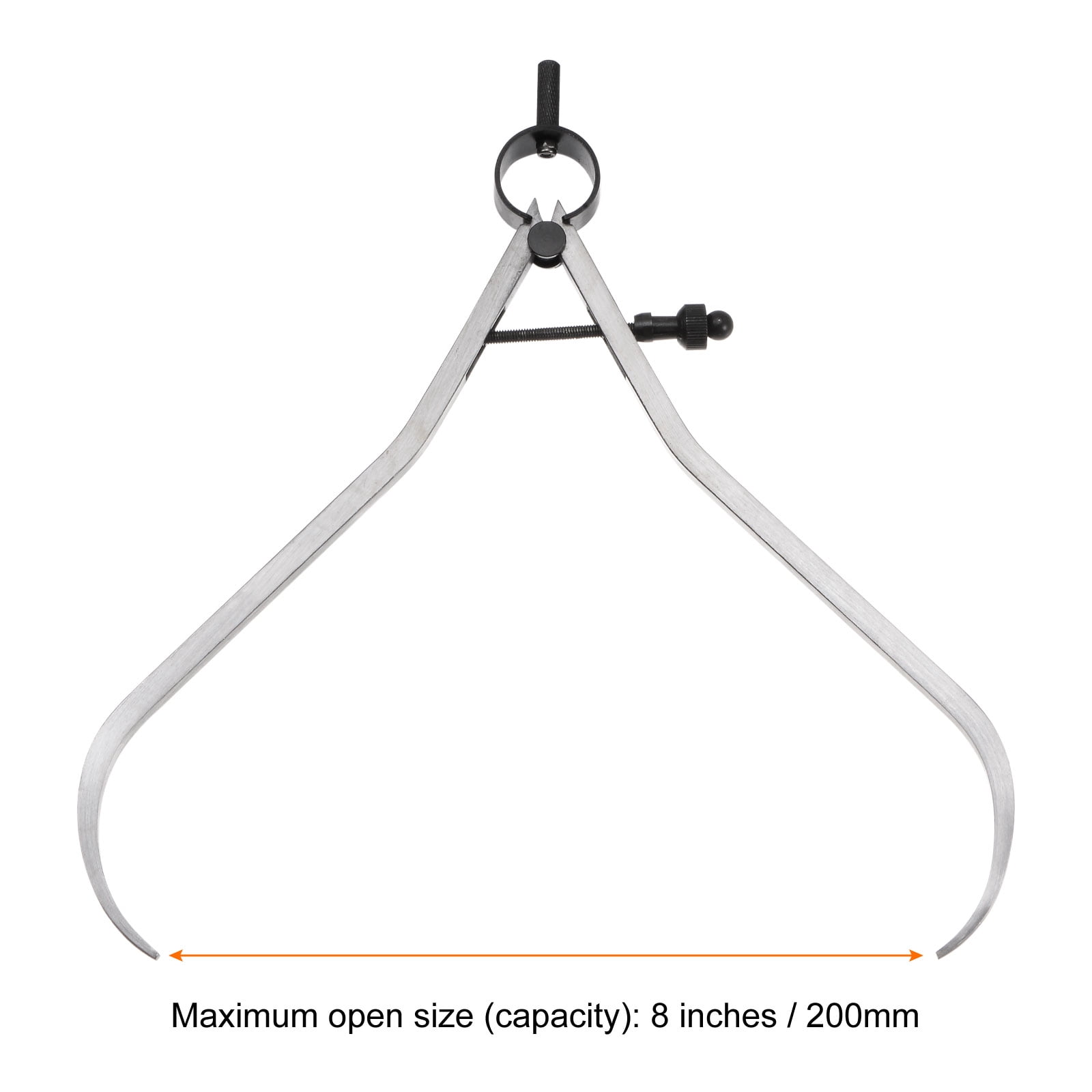 Uxcell Spring Joint Caliper 8 inch / 200mm Steel Adjustable Spring Outside Caliper with Solid Nut