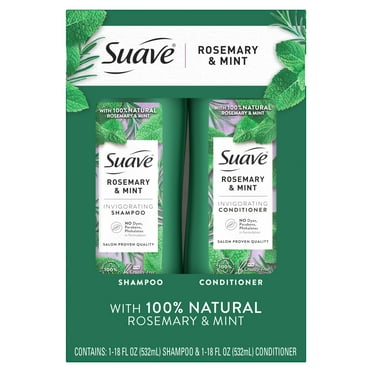 Suave Professionals Invigorating Shampoo and Conditioner Set, Rosemary & Mint, 18 fl oz, 2 Pack
