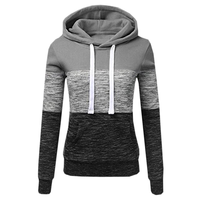 WEAIXIMIUNG Sweat à Capuche Décontracté pour Femmes Saint-Valentin Patchwork Blouse à Capuche Pull Tops