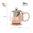 thumbnail image 4 of Pinky Up Shelby Glass Teapot with Infuser, Tea Kettle for Loose Tea, 24oz, 4 of 8